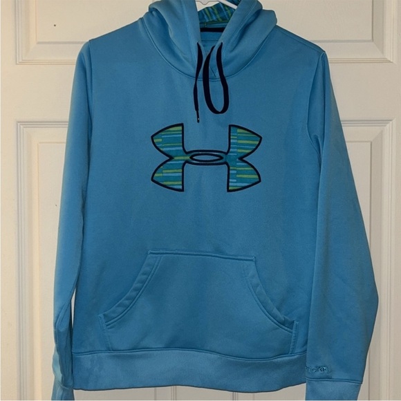 Under Armour Light Blue Hoodie with Logo - Picture 2 of 5
